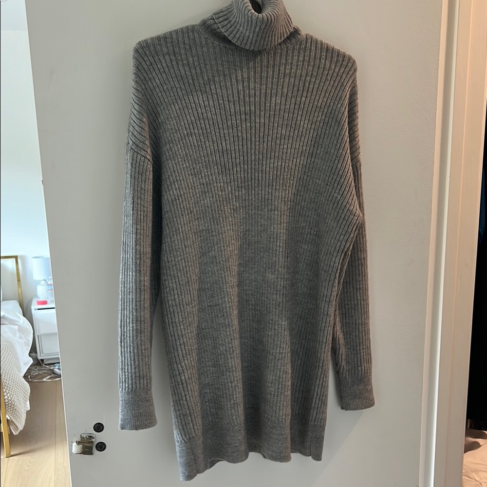Lovers + Friends Gray Turtleneck Sweater Dress